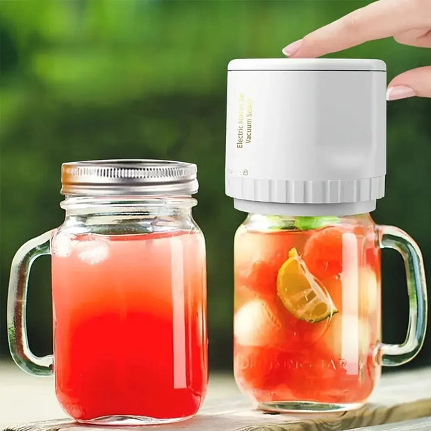 Electric Mason Jar Vacuum Sealer | Airtight Food Preservation for Maximum Freshness & Shelf Life