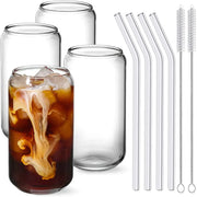 Glass Cup with Lid and Straw | Reusable Beverage Glass for Smoothies, Iced Drinks & More