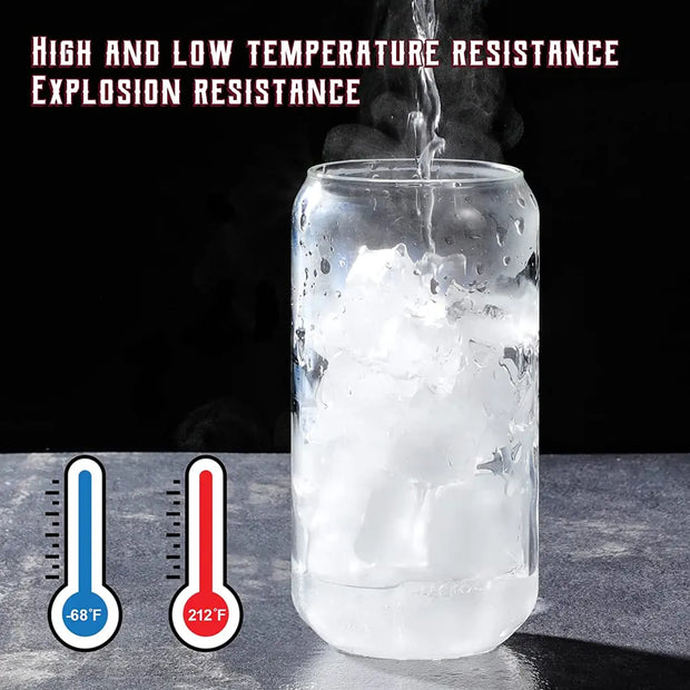 Glass Cup with Lid and Straw | Reusable Beverage Glass for Smoothies, Iced Drinks & More