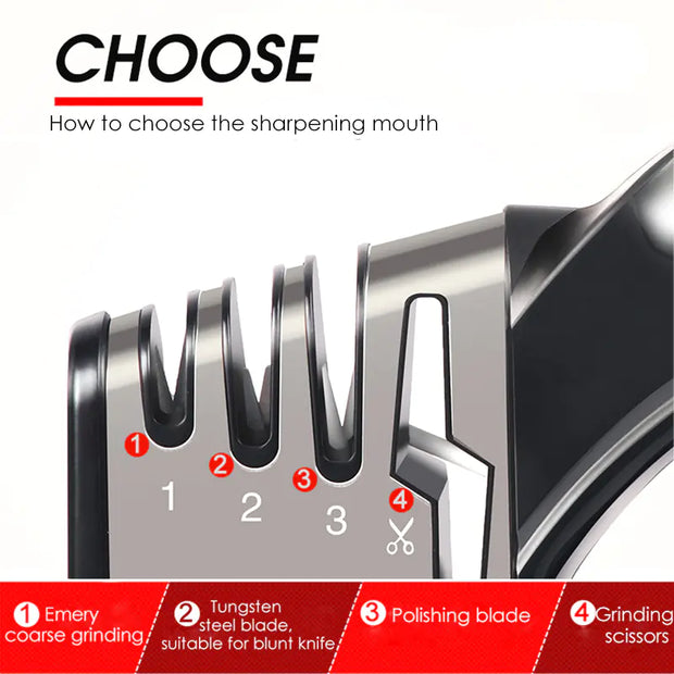 Manual Kitchen Sharpener | Easy-to-Use Knife Sharpener for Precision Edge Maintenance & Long-Lasting Blades